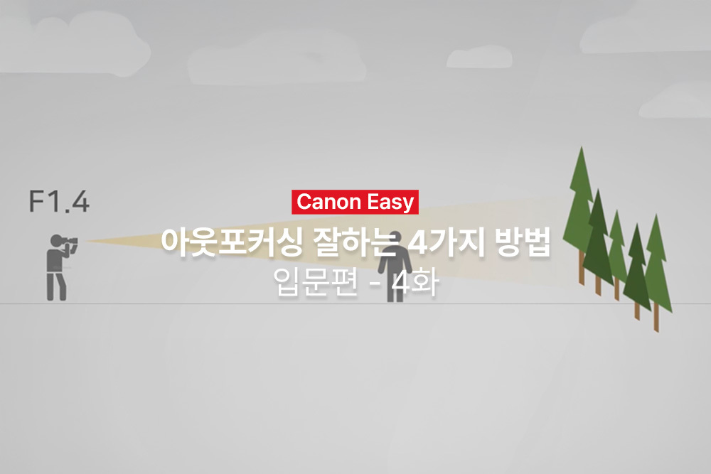 [캐논Easy] 아웃포커싱 잘하는 4가지 방법 | 입문편 - 4화