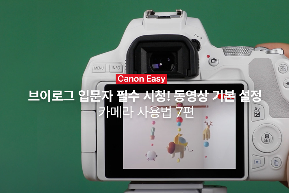 [캐논Easy] 브이로그 입문자 필수 시청! 동영상 기본 설정 | 카메라 사용법 7편